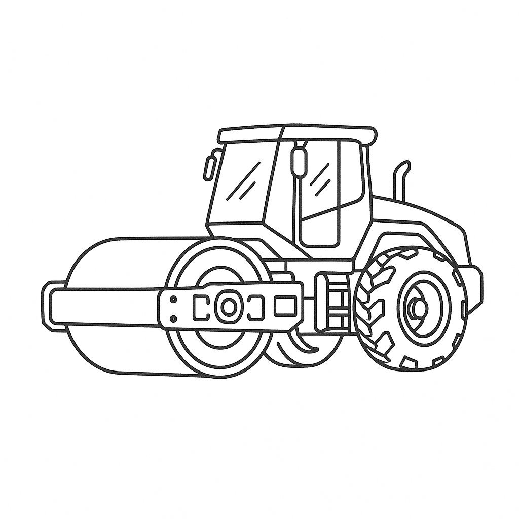 Modern Road Roller