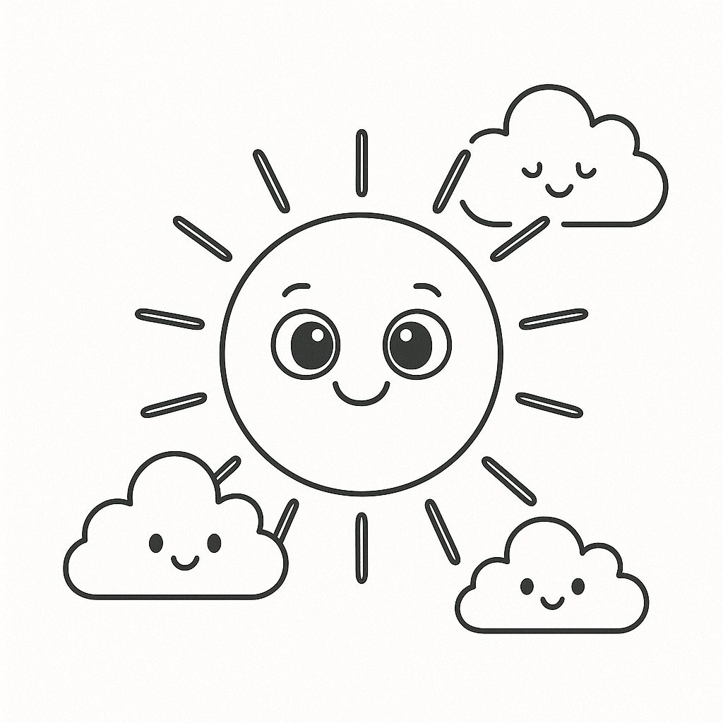 Playful Cartoon Sun