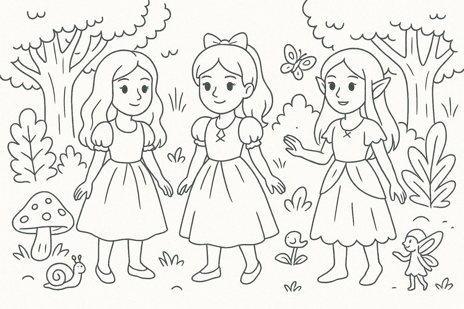 Three Fairytale Girls