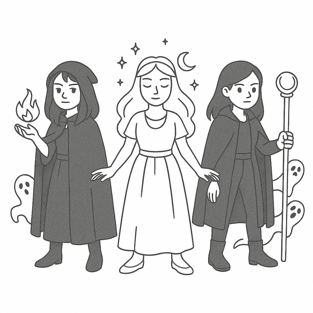 Three Mystical Girls