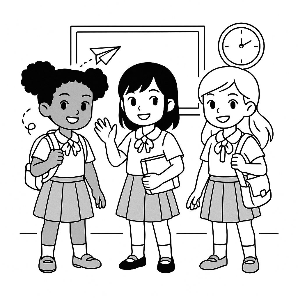 Three Schoolgirls