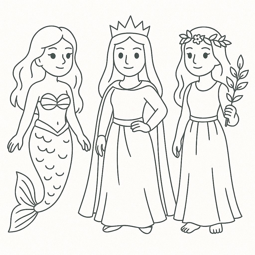 Three Mythical Girls