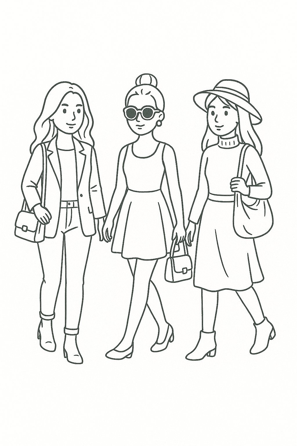 Three Fashionable Girls
