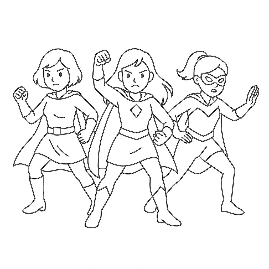 Three Superhero Girls