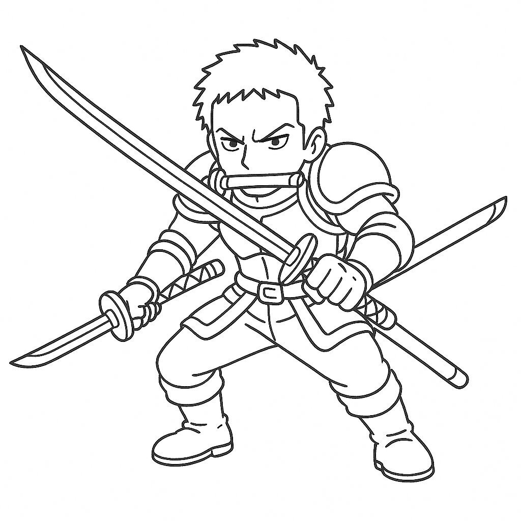 Zoro Coloring Pages for Kids 2026 – Free PDF Download