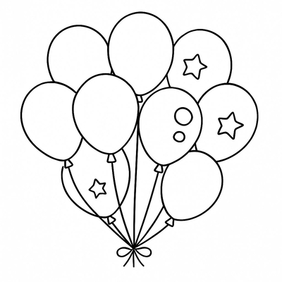 Balloon Bouquet Coloring Pages for Kids – Creative Fun 2026