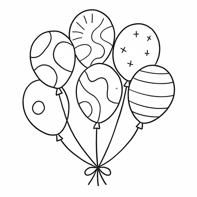 Balloon Bouquet Coloring Pages for Kids – Creative Fun 2026