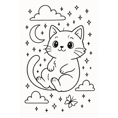 Cute Cat Coloring Pages for Kids 2026 – Free Download