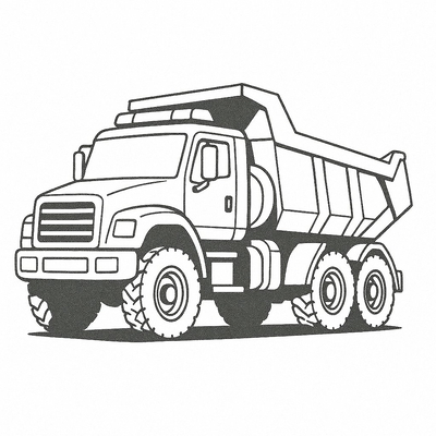 Dump Truck Coloring Pages for Kids 2026 – Free PDF Download