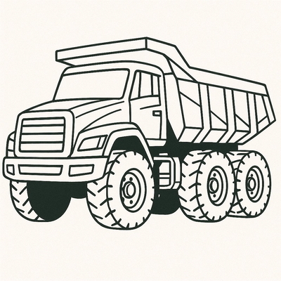 Dump Truck Coloring Pages for Kids 2026 – Free PDF Download