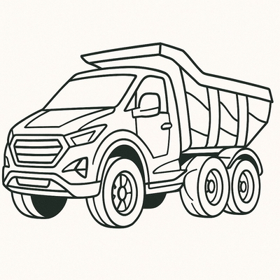 Dump Truck Coloring Pages for Kids 2026 – Free PDF Download