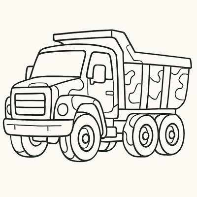 Dump Truck Coloring Pages for Kids 2026 – Free PDF Download