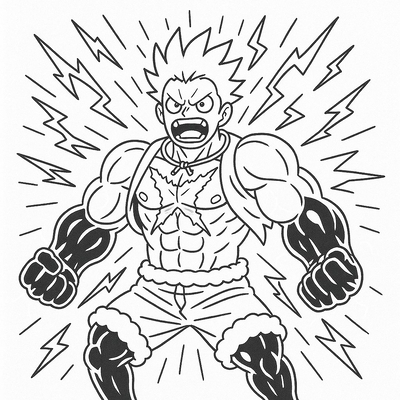 Luffy Gear 4 Coloring Pages for Kids 2026 – Free Download