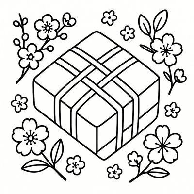 Lunar New Year Banh Chung Wrapping Coloring Pages for Kids 2026