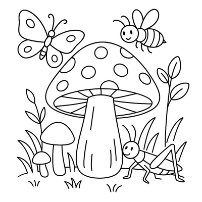 Mushroom Coloring Pages for Kids 2026 – Explore Nature Creatively