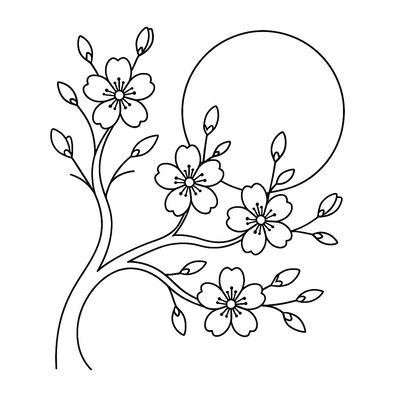 Peach Blossom Tree Coloring Pages for Kids 2026 – Discover the Beauty of Spring