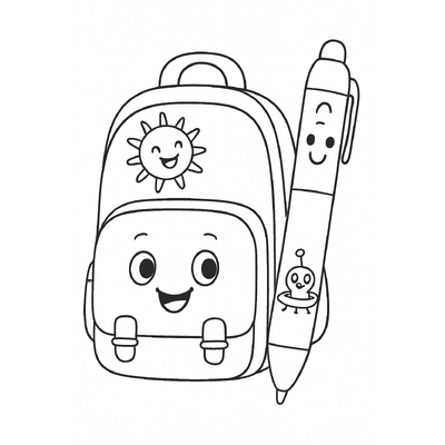 School Supplies Coloring Pages for Kids 2026 – Free PDF Download