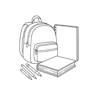 School Supplies Coloring Pages for Kids 2026 – Free PDF Download