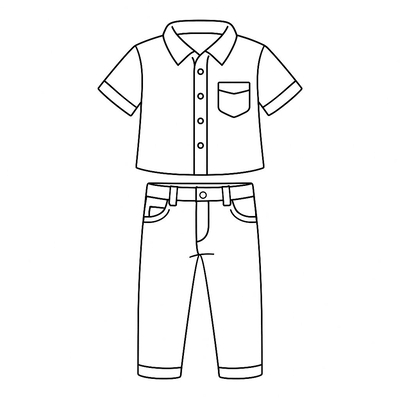 Summer Outfit Coloring Pages for Kids 2026