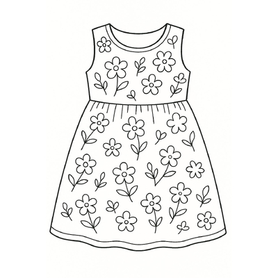 Summer Outfit Coloring Pages for Kids 2026