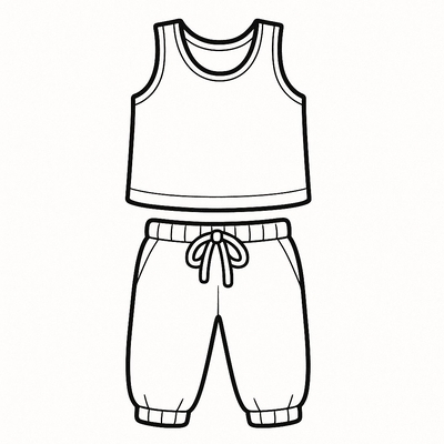 Summer Outfit Coloring Pages for Kids 2026