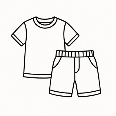 Summer Outfit Coloring Pages for Kids 2026