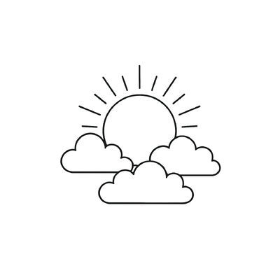 Sun and Cloud Coloring Pages for Kids 2026