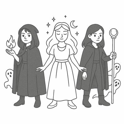 The Story of Three Girls Coloring Pages for Kids 2026
