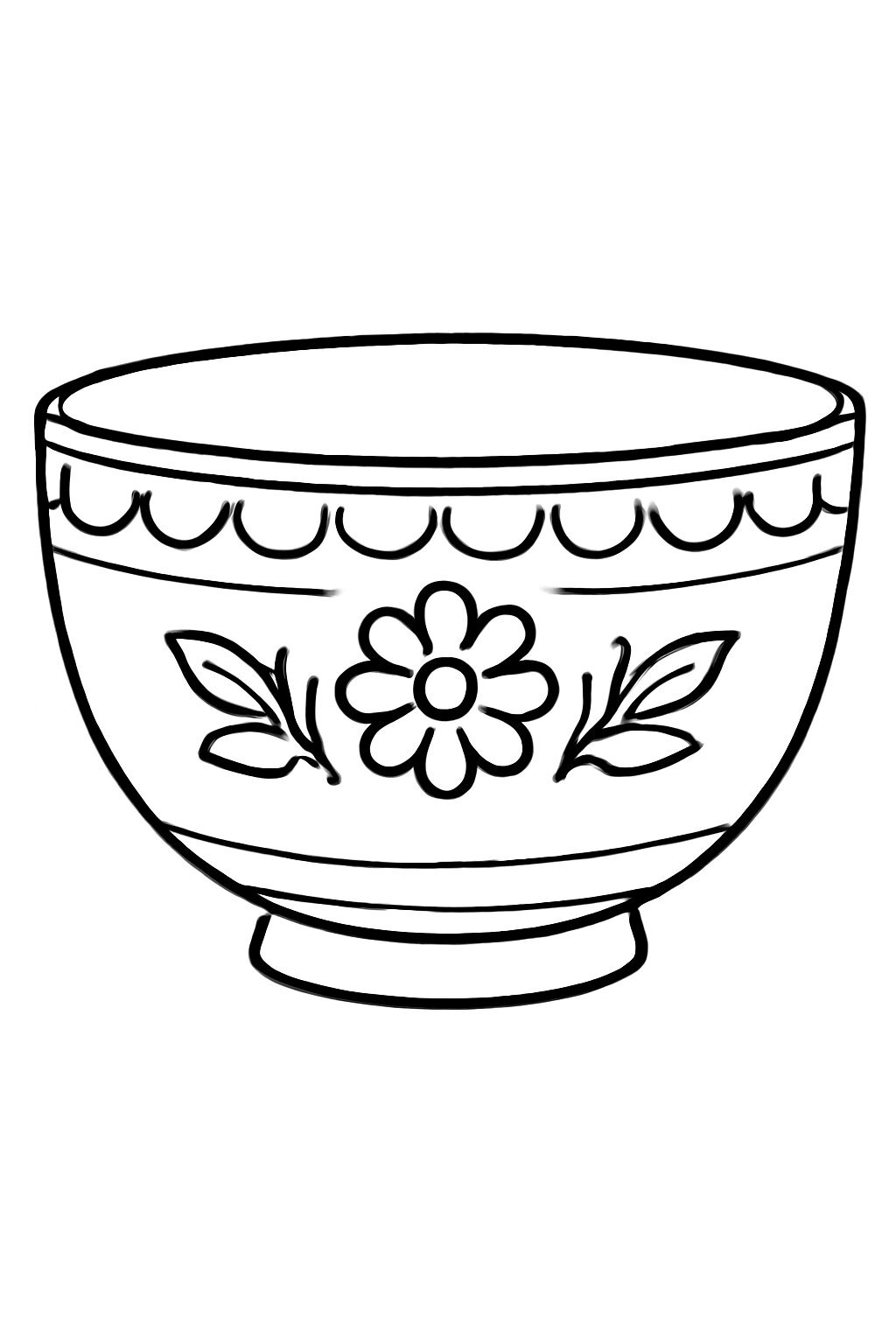 Vintage-Style Bowl Coloring