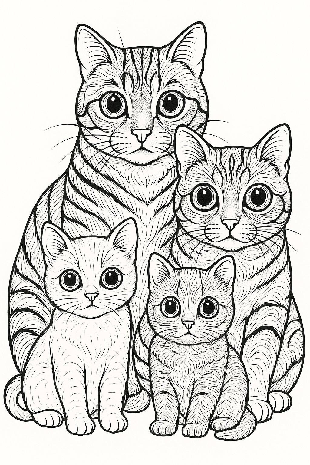 Surreal Cat Family