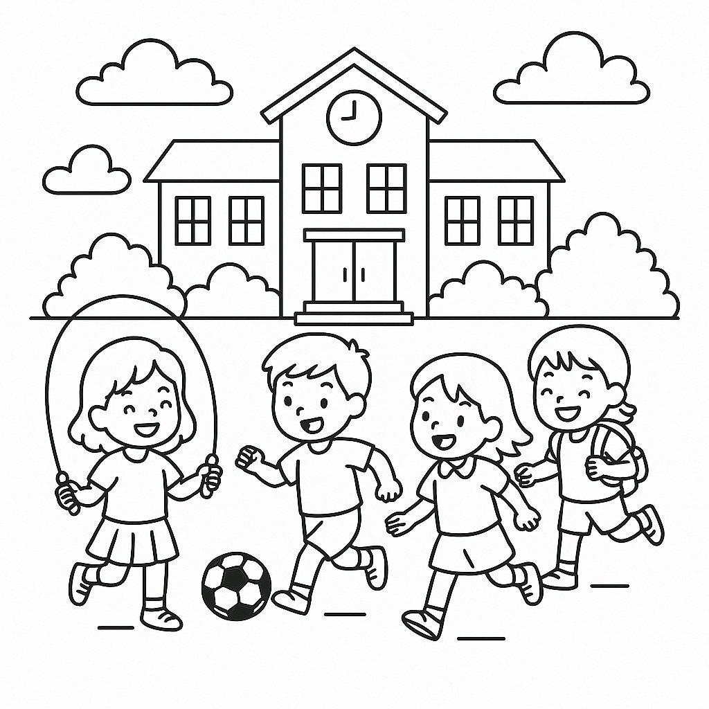 Schoolyard Scene