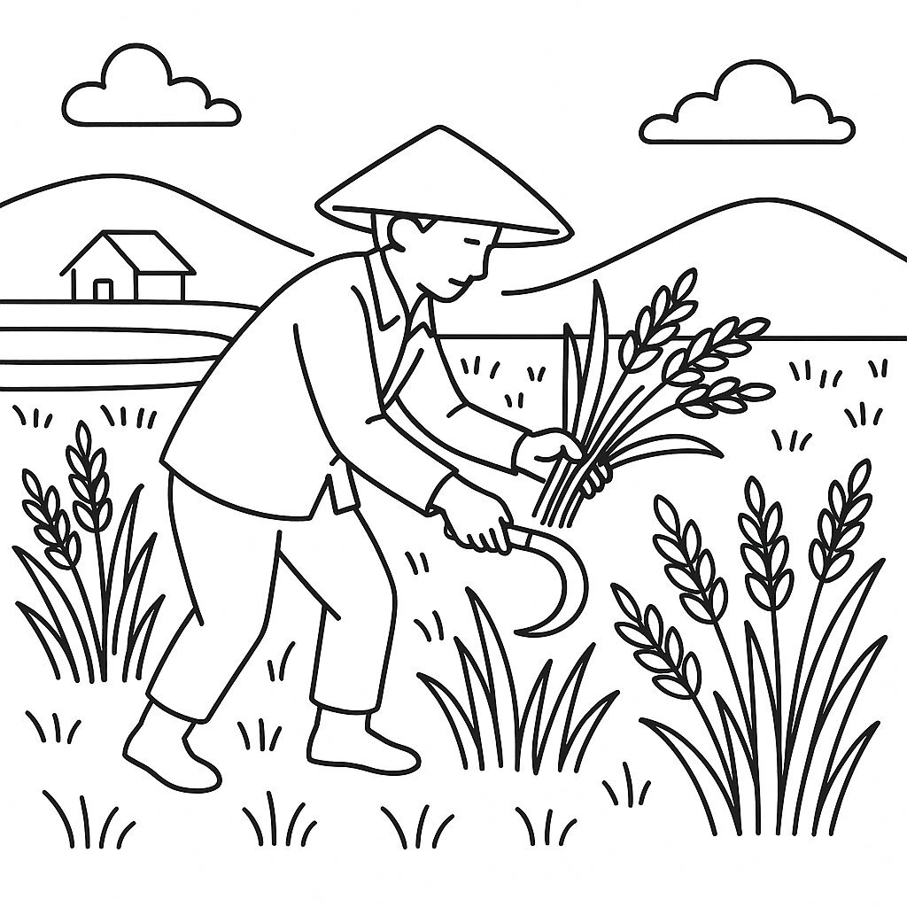 Rice Field Scene