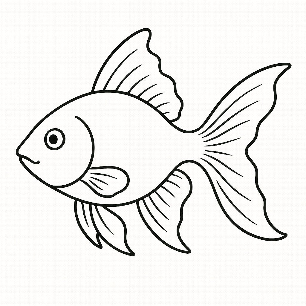Vintage-Style Goldfish Coloring