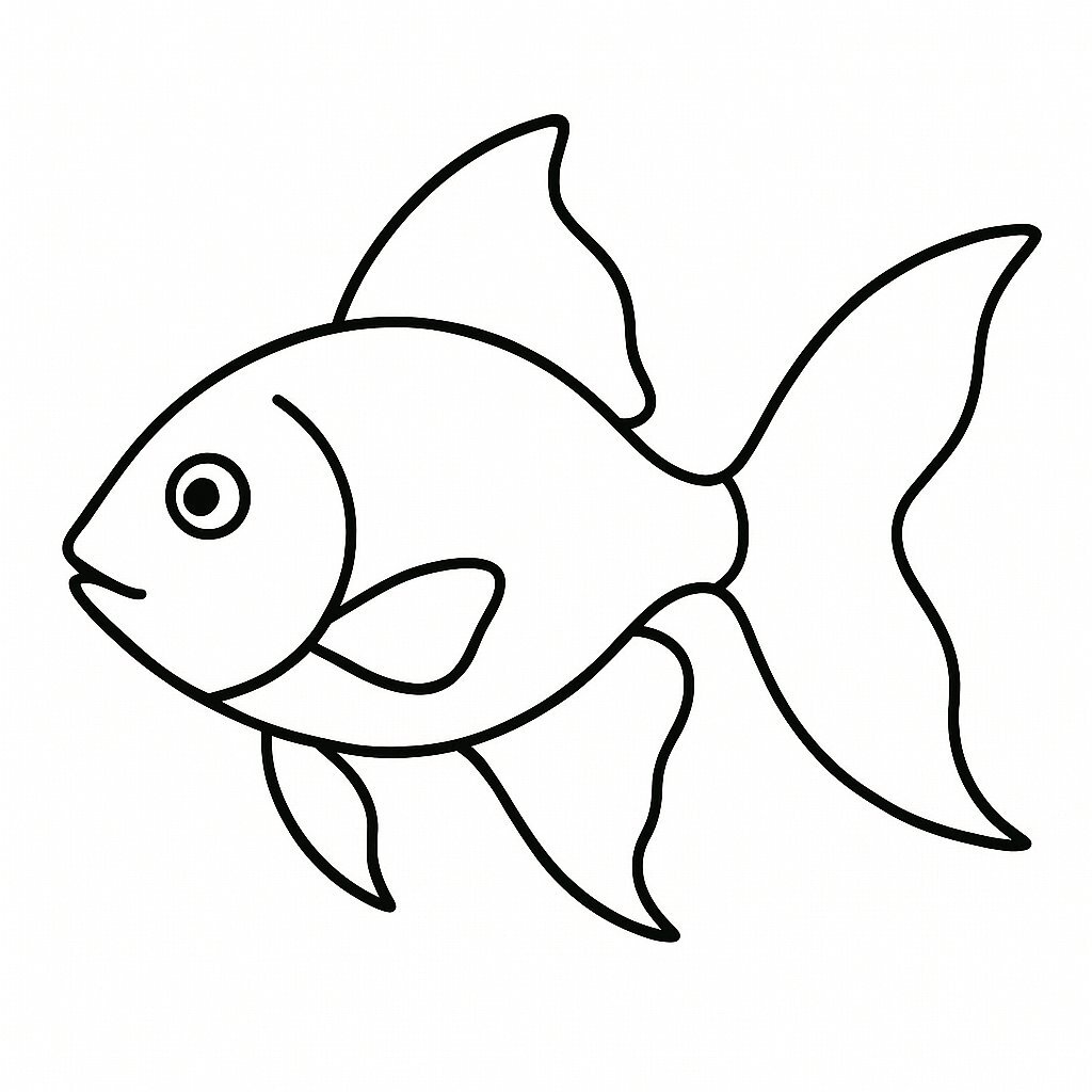 Minimalist Goldfish Coloring