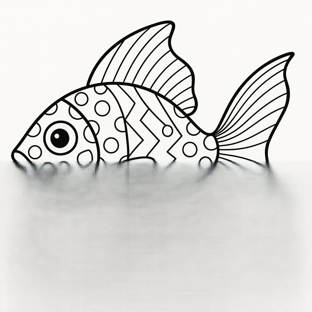 Pop Art Goldfish Coloring