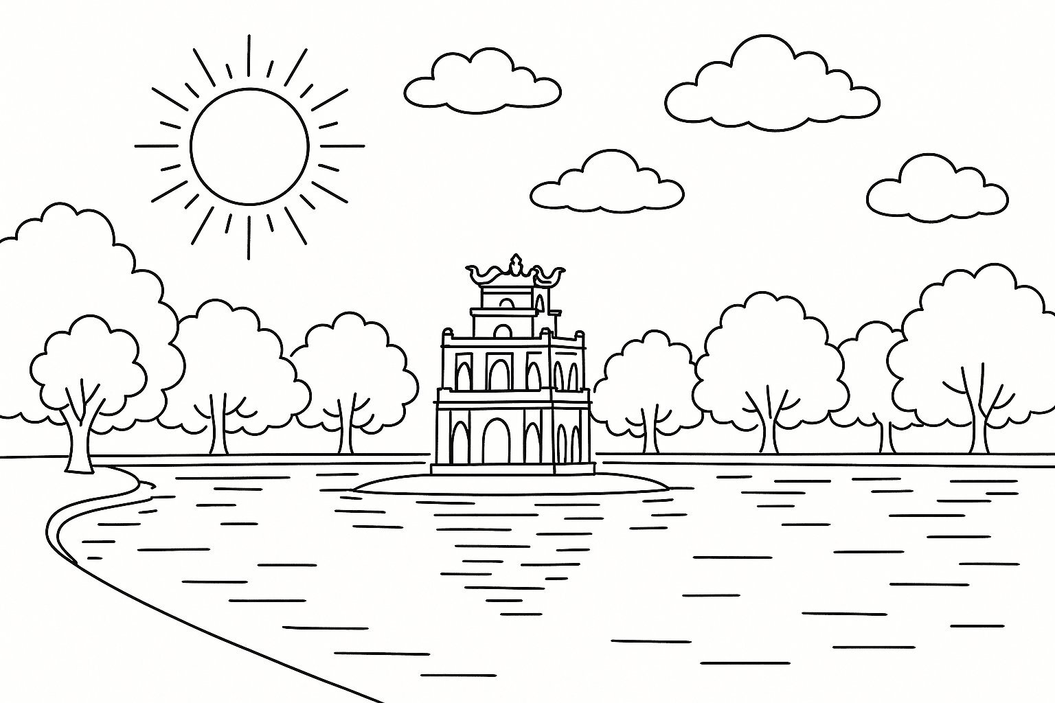 Hoan Kiem Lake in the Sunlight
