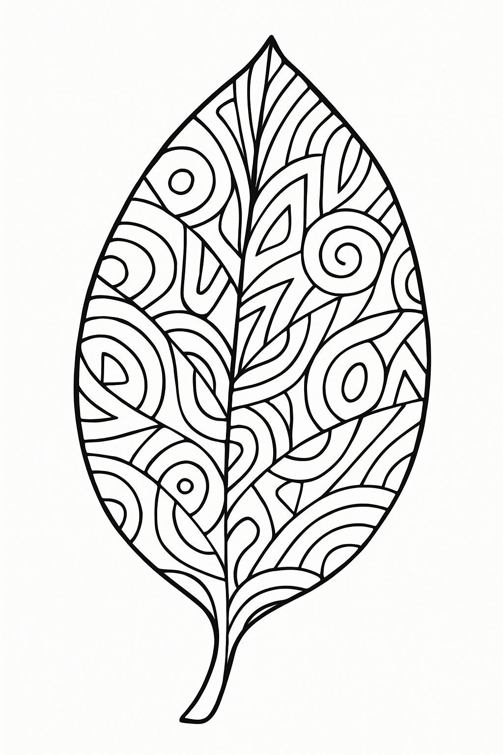 Abstract Art Leaf Coloring