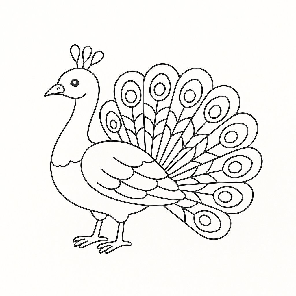 Pearlescent Peacock Coloring