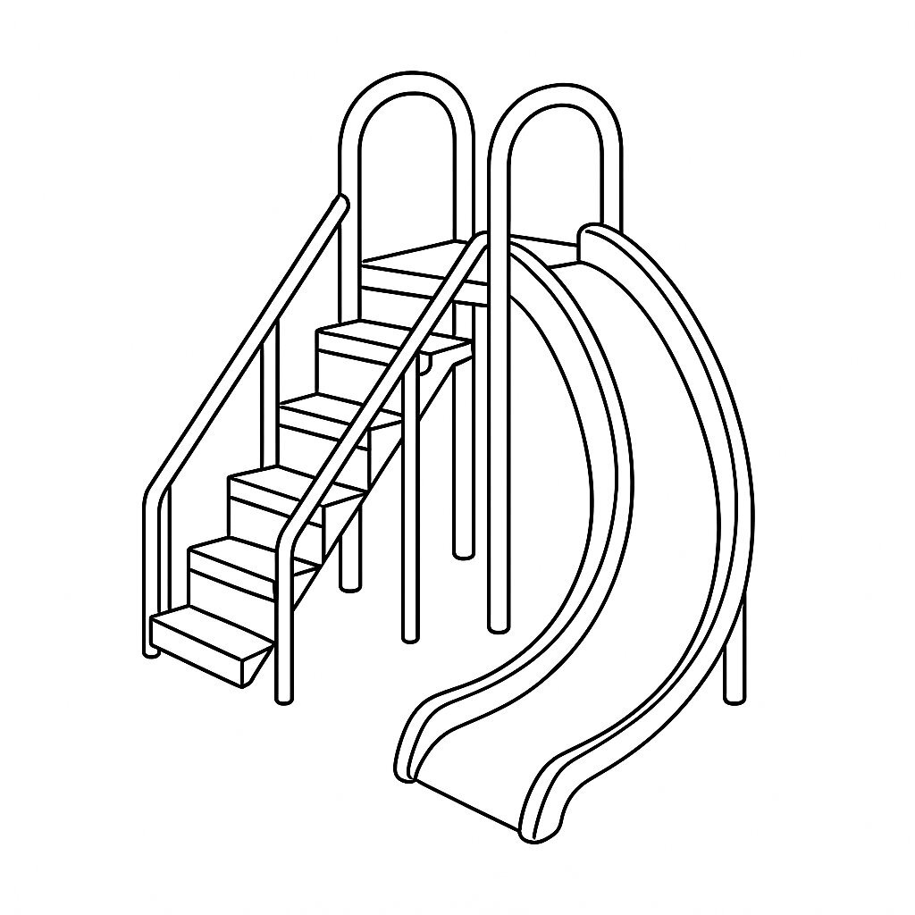 Slide with Built-In Ladder