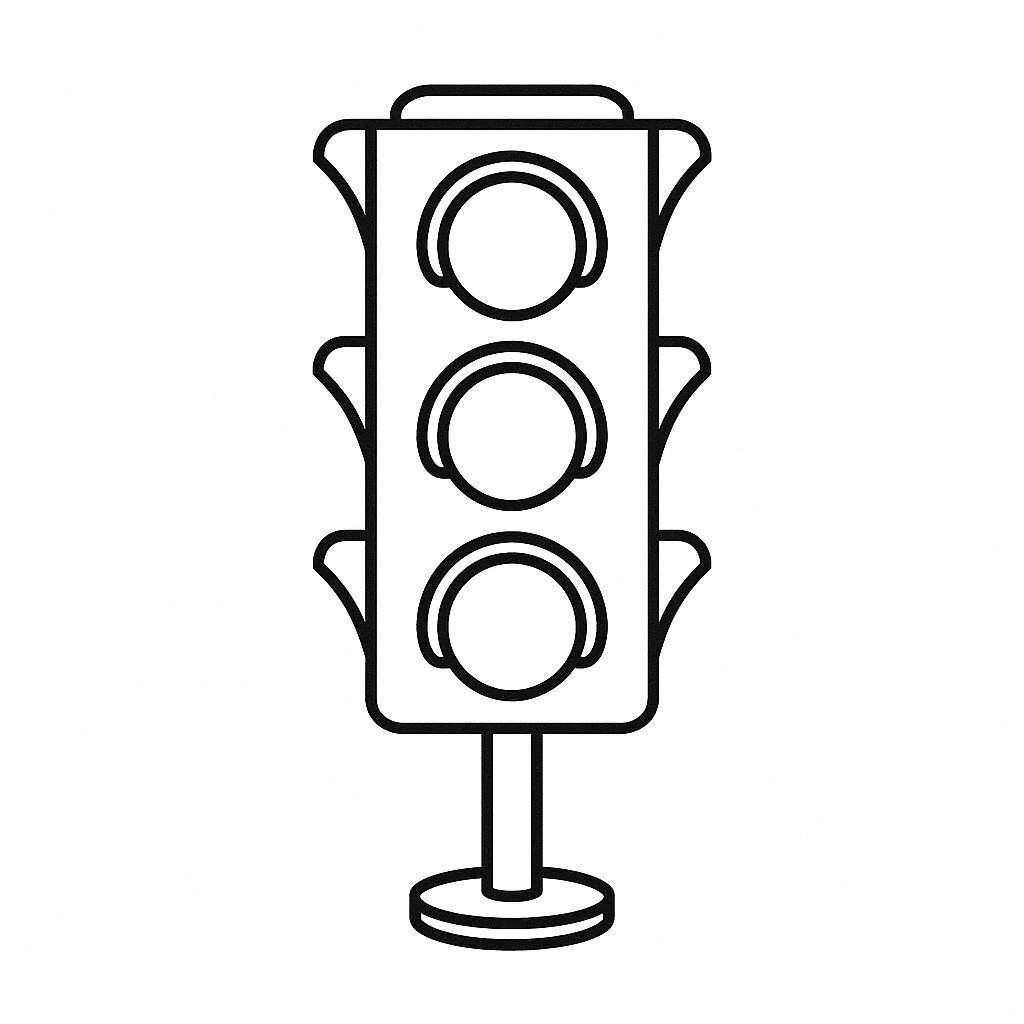 Traffic Light Coloring Pages for Kids - Coloring Sheets 2026