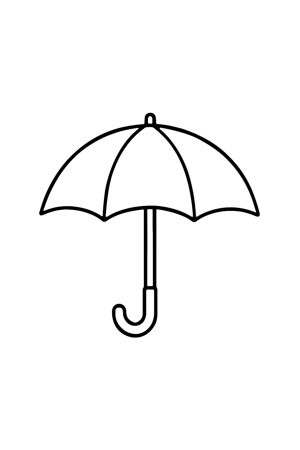 Minimalist Umbrella Coloring Page