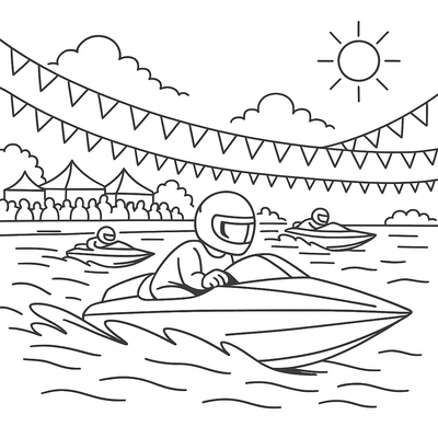 Boat Racing Festival Coloring Pages for Kids 2026