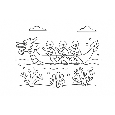 Boat Racing Festival Coloring Pages for Kids 2026