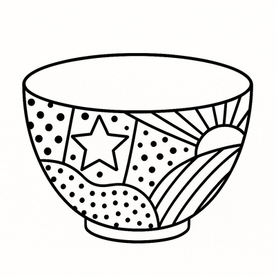 Bowl Coloring Pages for Kids 2026 – Cute and Fun Designs