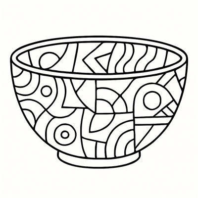 Bowl Coloring Pages for Kids 2026 – Cute and Fun Designs