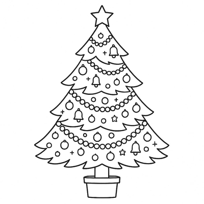 Christmas Tree Coloring Pages for Kids 2026
