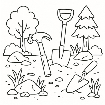 Construction Tools Coloring Pages for Kids 2026