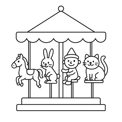 Ferris Wheel Coloring Pages for Kids - Coloring Sheets 2026