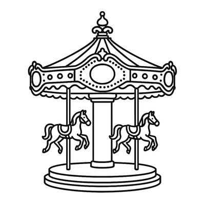 Ferris Wheel Coloring Pages for Kids - Coloring Sheets 2026