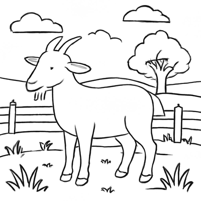Goat Coloring Pages for Kids 2026 – Cute and Adorable Designs